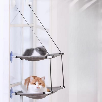 Cat Hammock Window Bed – Double Decker Hanging Sunny Seat