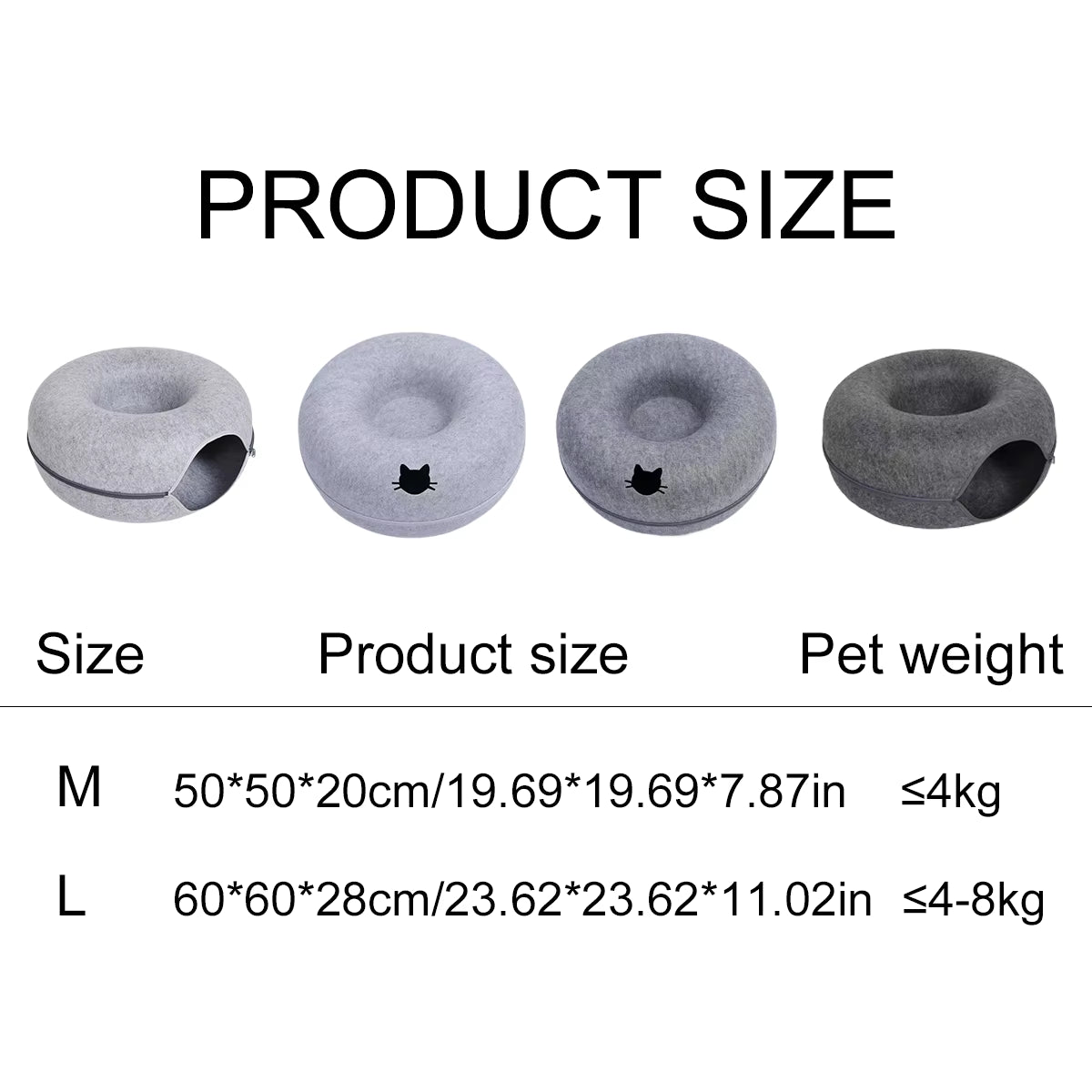Donut Cat Bed - Ultra Cozy Calming Bed for Cats