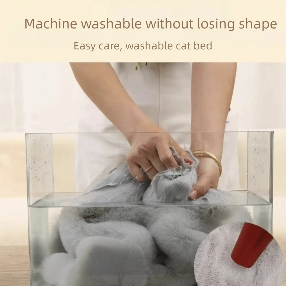 Soft Round Sleeping Bed for Indoor Cats
